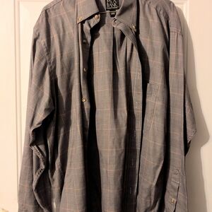 Men's Gray Plaid Shirt